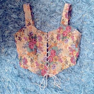 Lace up Crop Cami